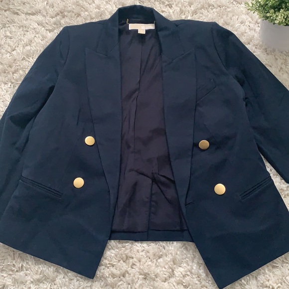MICHAEL Michael Kors Double Breasted Twill Blazer - Picture 4 of 13